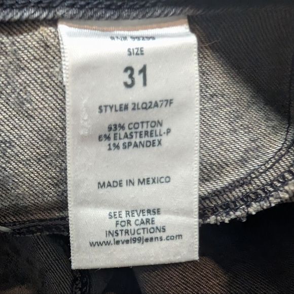 LEVEL 99 (Size 31) Diamond Back Snakeskin Gray Jeans Jeggings - Picture 9 of 12
